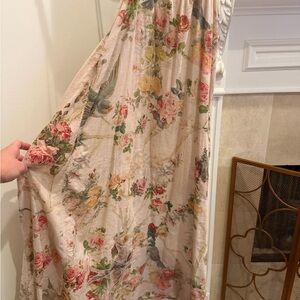 Magnolia Pearl Floral Midi Dress - Cream and Pink